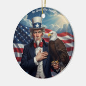 Classic American Patriotism Keramisch Ornament (Links)