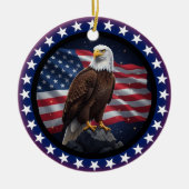 Classic American Patriotism  Keramisch Ornament (Voorkant)