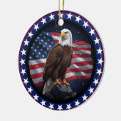 Classic American Patriotism  Keramisch Ornament (Links)