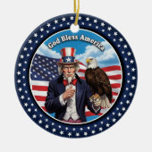 Classic American Patriotism  Keramisch Ornament (Voorkant)