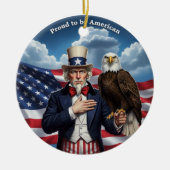 Classic American Patriotism  Keramisch Ornament (Voorkant)