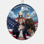 Classic American Patriotism  Keramisch Ornament (Links)