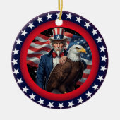 Classic American Patriotism  Keramisch Ornament (Voorkant)