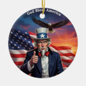 Classic American Patriotism  Keramisch Ornament (Voorkant)