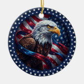 Classic American Patriotism  Keramisch Ornament (Voorkant)