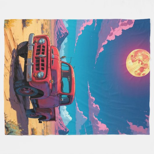 Classic American Pickup Fleece Blanket (Voorkant (Horizontaal))