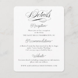 Classic Ampersand Invitation Informatie Kaarten