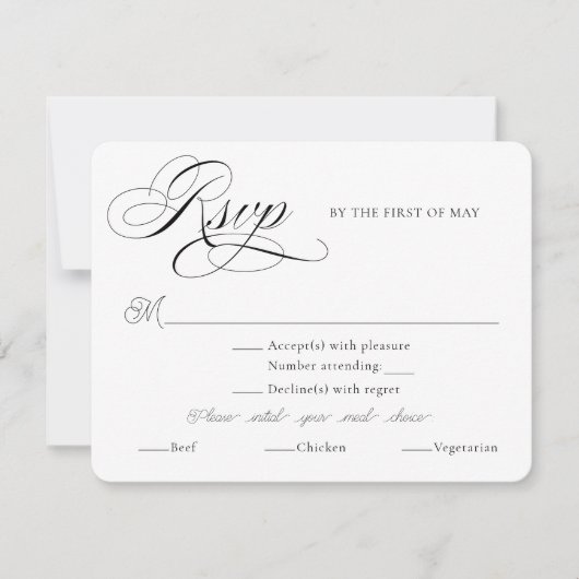 Classic Ampersand Invitation Reply Kaarten (Voorkant)