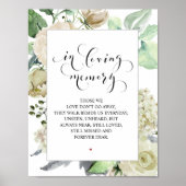 Classic and Elegant Wedding Memorial Table Sign Poster (Voorkant)
