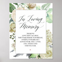 Classic and Elegant Wedding Memorial Table Sign