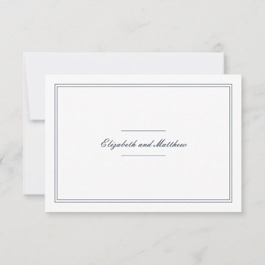 Classic and Simple Elegant Wedding RSVP (Achterkant)