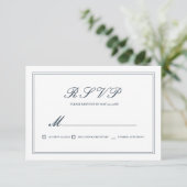 Classic and Simple Elegant Wedding RSVP (Staand voorkant)