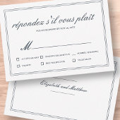 Classic and Simple Elegant Wedding RSVP