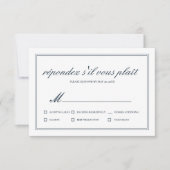 Classic and Simple Elegant Wedding RSVP Kaartje (Voorkant)