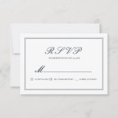 Classic and Simple Elegant Wedding RSVP Kaartje (Voorkant)