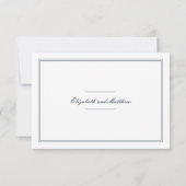 Classic and Simple Elegant Wedding RSVP Kaartje (Achterkant)