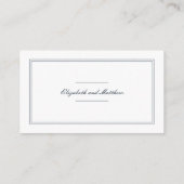 Classic and Simple Elegant Wedding Website Informatiekaartje (Achterkant)