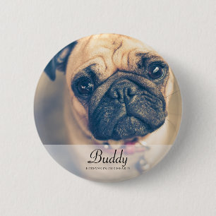 Classic and Simple Pet Photo Memorial Ronde Button 5,7 Cm
