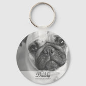 Classic and Simple Pet Photo Memorial Sleutelhanger (Voorkant)