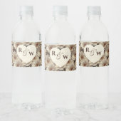 Classic Anemones Aesthetic Backyard Wedding Waterfles Etiket (Flessen)