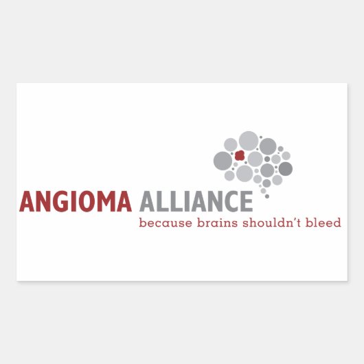 Classic Angioma Alliance Logo Gear Rechthoekige Sticker (Voorkant)