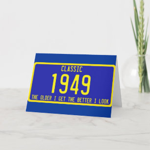 CLASSIC / ANTIEK LICENTIE BORD VERJAARDAG PARODIE KAART
