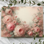 Classic Antiek Pastel Roze Rose Bloemen Decoupage Tissuepapier