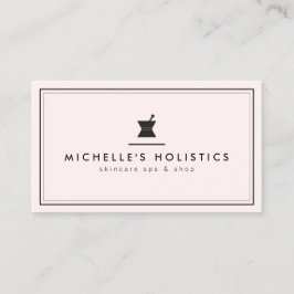 Classic Apothecary Holistic Medicine Bord Roze Visitekaartje
