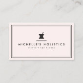Classic Apothecary Holistic Medicine Bord Roze Visitekaartje (Voorkant)