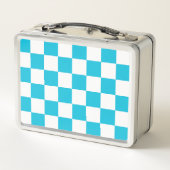Classic aqua blue checkerboard (Achterkant)