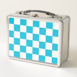 Classic aqua blue checkerboard