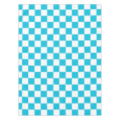 Classic aqua blue checkerboard tafelkleed (Voorkant)