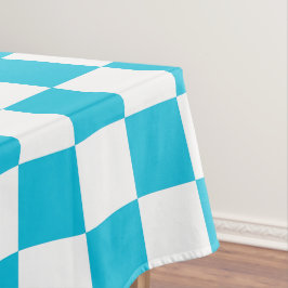 Classic aqua blue checkerboard tafelkleed