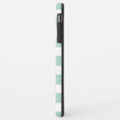 Classic Aqua Mint Stripes Patroon Monogrammen Case-Mate iPhone Case (Achterkant/links)