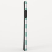 Classic Aqua Mint Stripes Patroon Monogrammen Case-Mate iPhone Case (Achterkant/rechts)