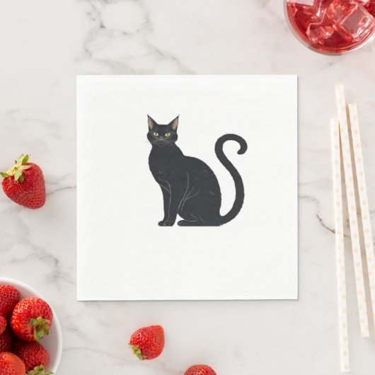 Classic Arched Back Cat –  Halloween Silhou Servet (Insitu)