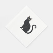 Classic Arched Back Cat –  Halloween Silhou Servet (Hoek)