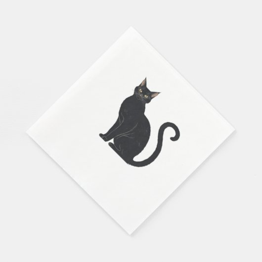 Classic Arched Back Cat –  Halloween Silhou Servet (Hoek)