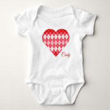 Classic Argyle Hearts Groot Hart Rood en Roze