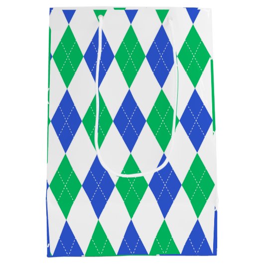 Classic Argyle Pattern - Golffeest Medium Cadeauzakje (Achterkant)