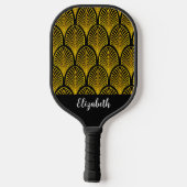 Classic Art Deco elegant cadeau voor moeder Pickleball Paddle (Achterkant)