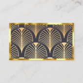 Classic Art Deco Fan Design Gold, Sm. Cadeaulabel Informatiekaartje (Voorkant)