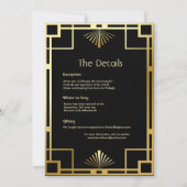 Classic Art Deco Gold Black  Details Kaart (Voorkant)