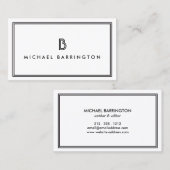 CLASSIC ART DECO MONOGRAM INITIAAL LOGO II VISITEKAARTJE (Voorkant / Achterkant)