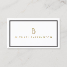 CLASSIC ART DECO MONOGRAM INITIAAL LOGO VISITEKAARTJE