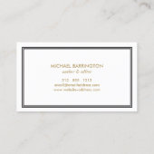 CLASSIC ART DECO MONOGRAM INITIAAL LOGO VISITEKAARTJE (Achterkant)