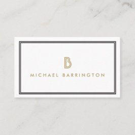 CLASSIC ART DECO MONOGRAM INITIAAL LOGO VISITEKAARTJE