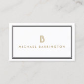 CLASSIC ART DECO MONOGRAM INITIAAL LOGO VISITEKAARTJE (Voorkant)