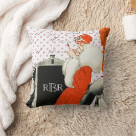 Classic Art Deco Parijse Flapper Mode Afbeelding Kussen