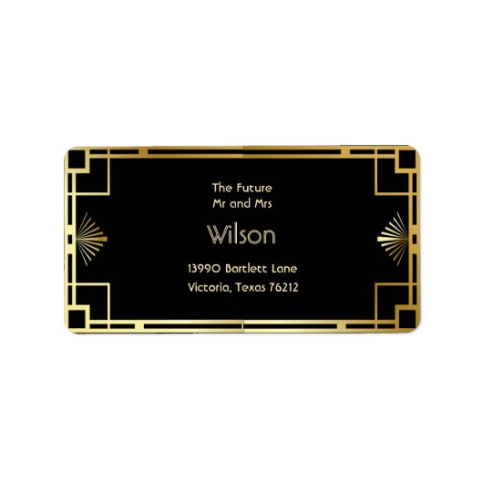 Classic Art Deco  retouradres Etiket (Voorkant)